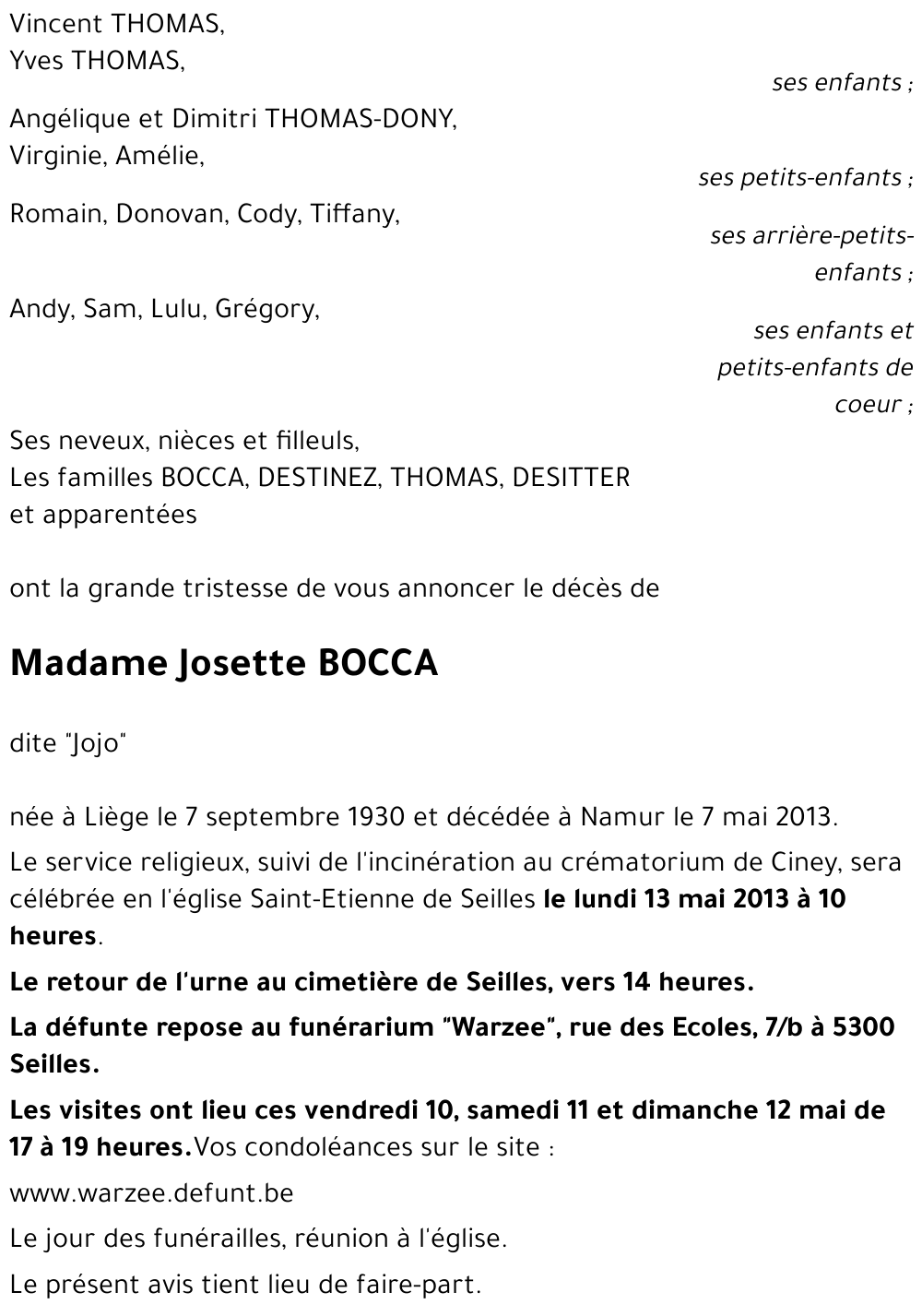 Josette BOCCA