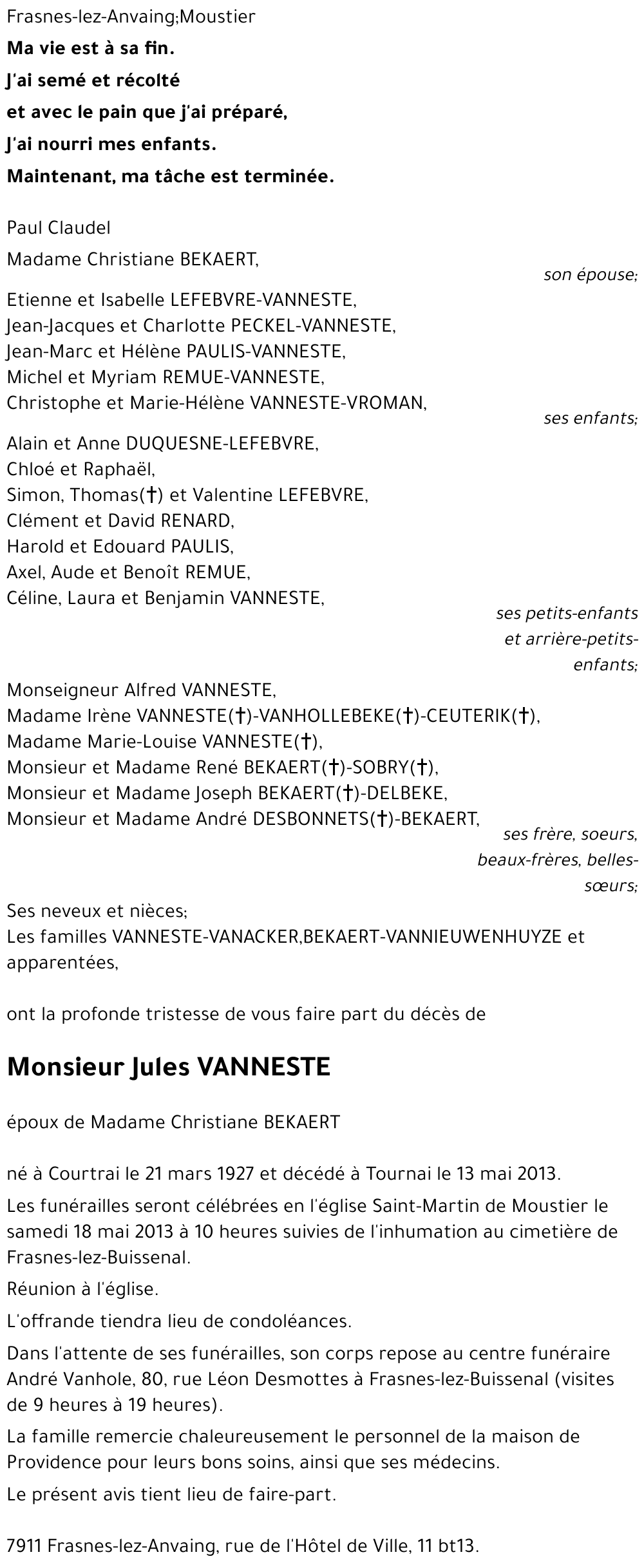 Jules VANNESTE