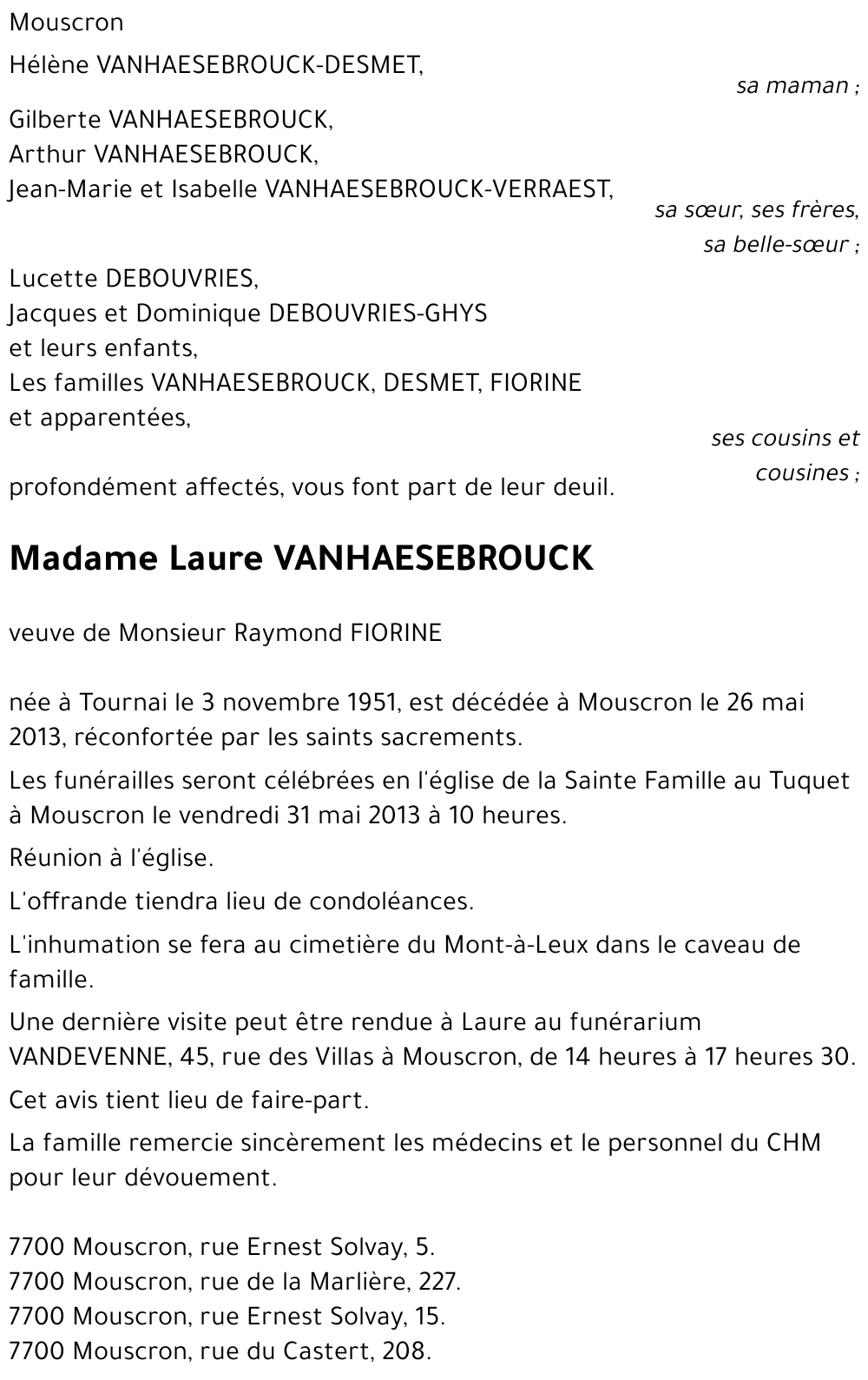 Laure VANHAESEBROUCK