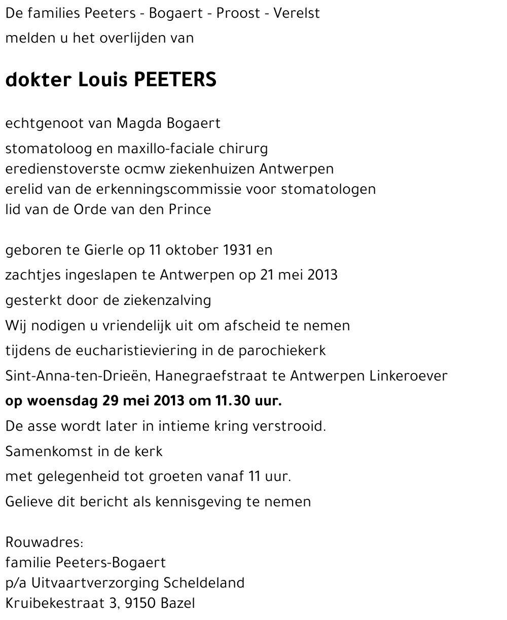 Louis PEETERS