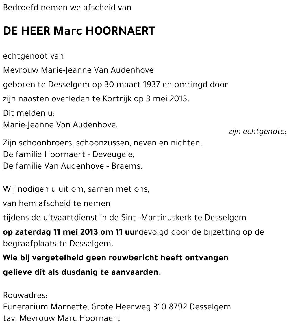 Marc HOORNAERT