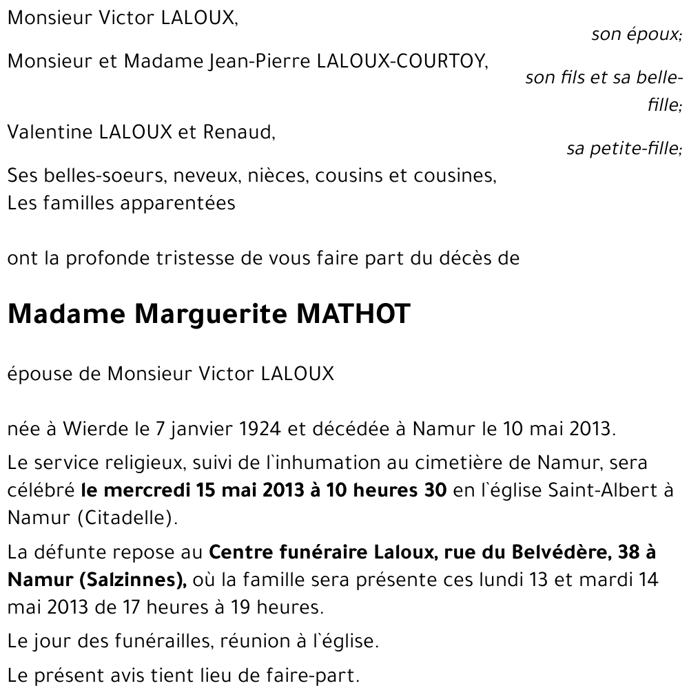 Marguerite MATHOT