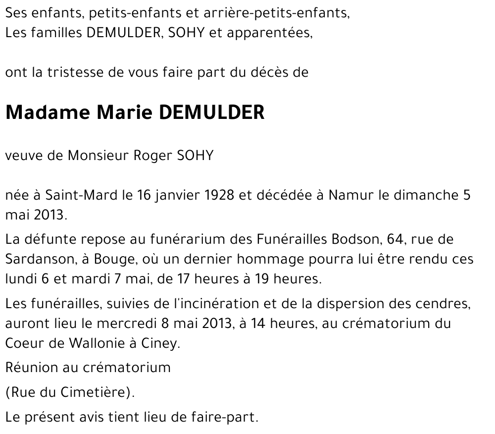 Marie DEMULDER