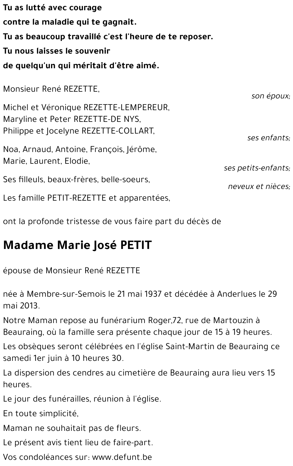 Marie José PETIT