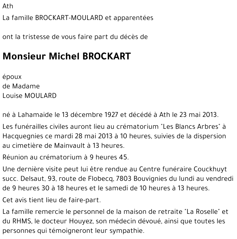 Michel BROCKART