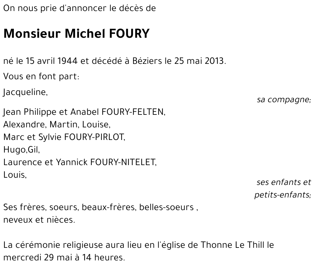 Michel FOURY