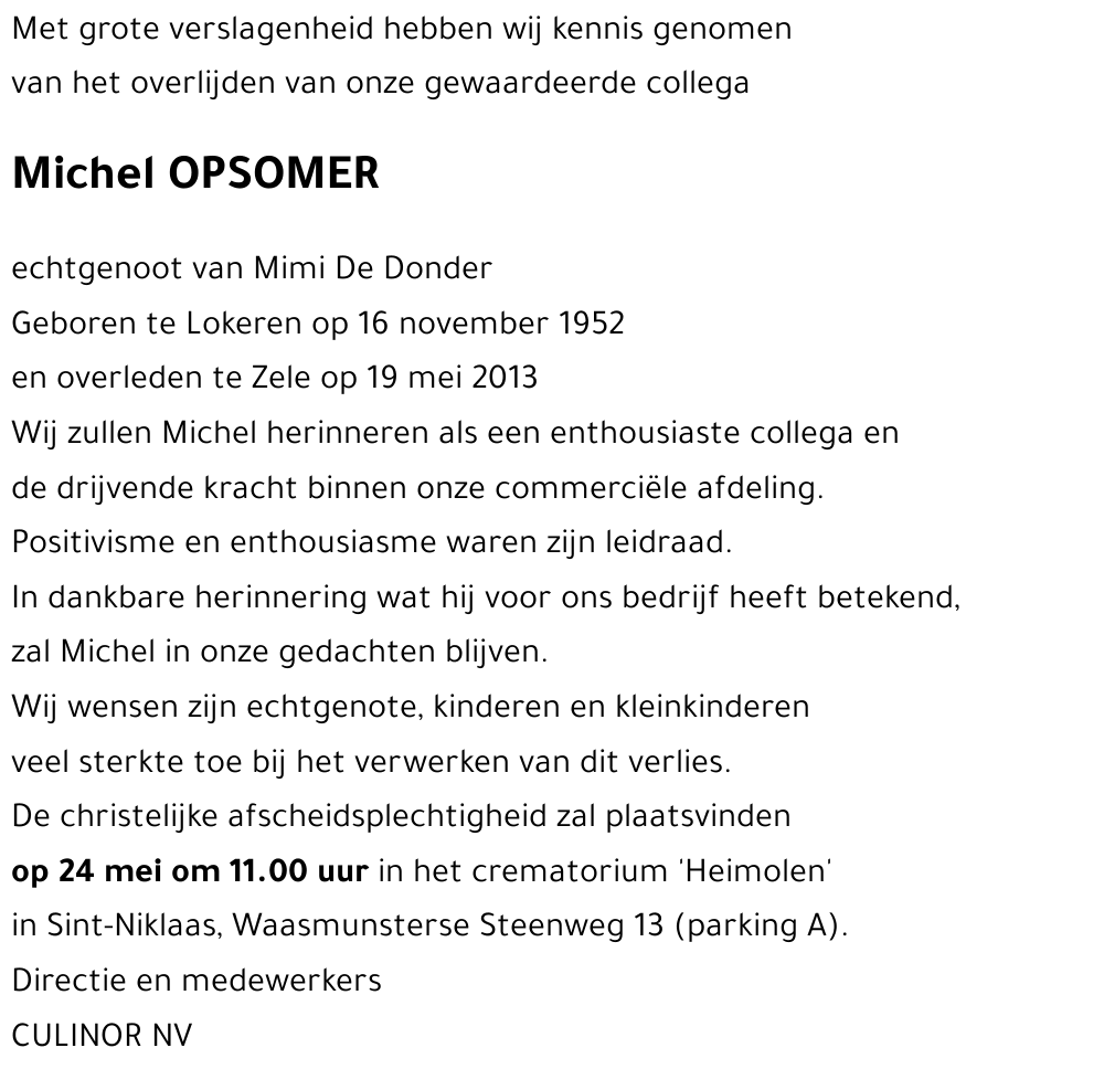 Michel OPSOMER