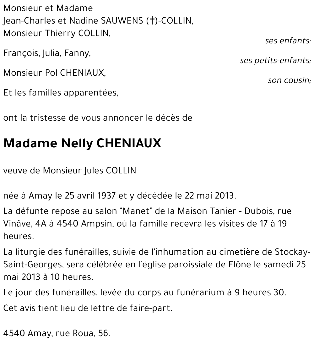 Nelly CHENIAUX