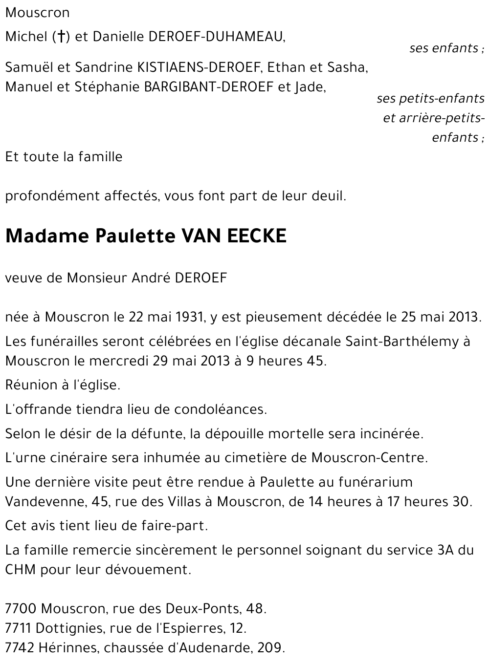 Paulette VAN EECKE