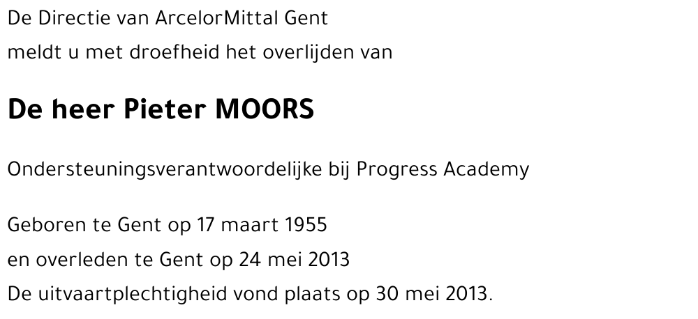 Pieter MOORS