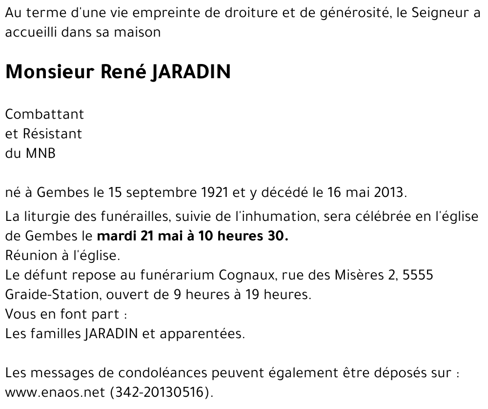 René JARADIN