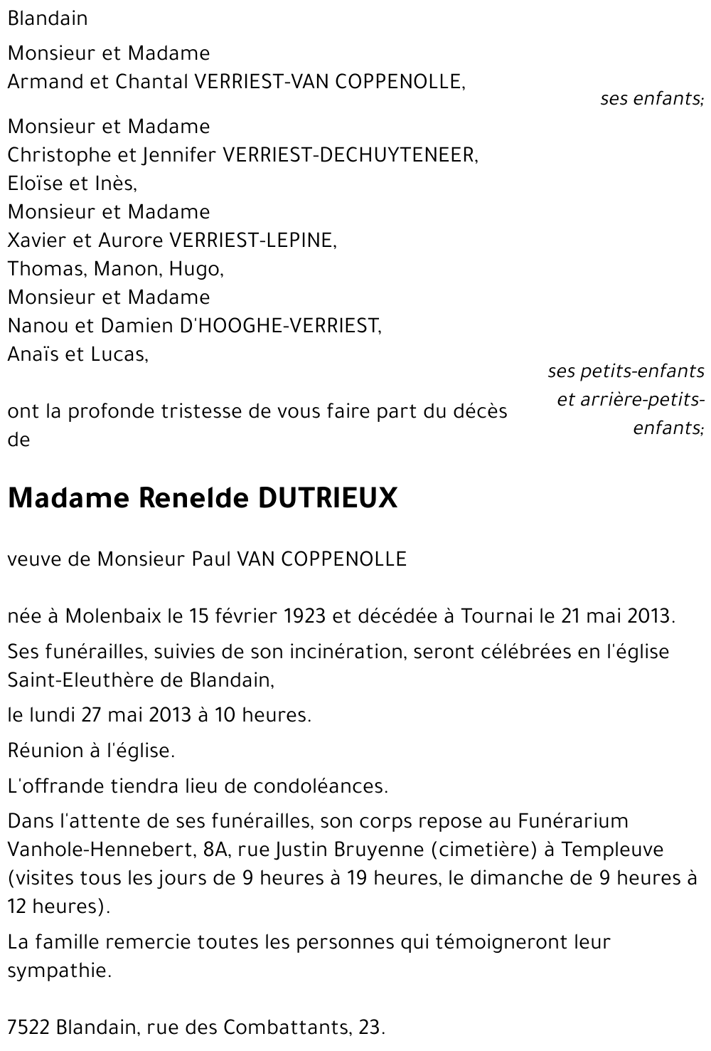 Renelde DUTRIEUX