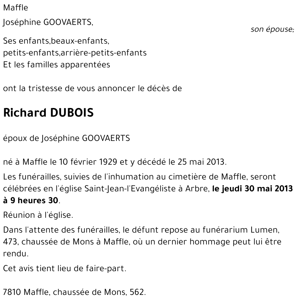 Richard DUBOIS