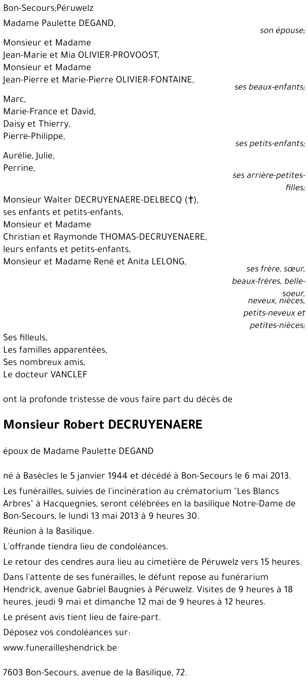 Robert DECRUYENAERE