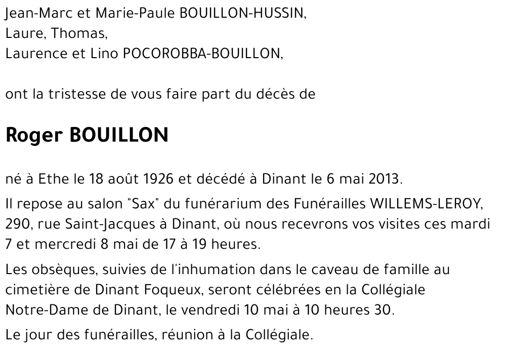 Roger BOUILLON