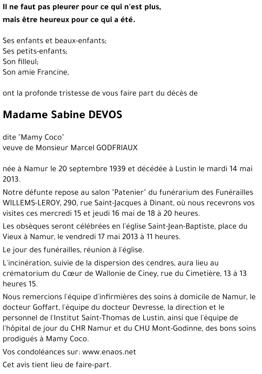 Sabine DEVOS