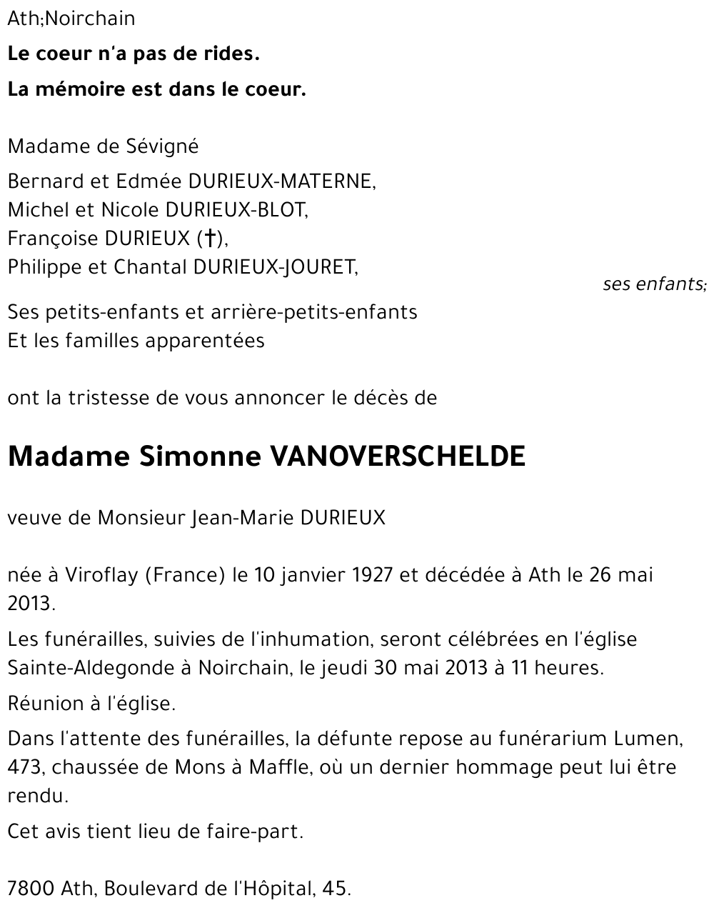 Simonne VANOVERSCHELDE