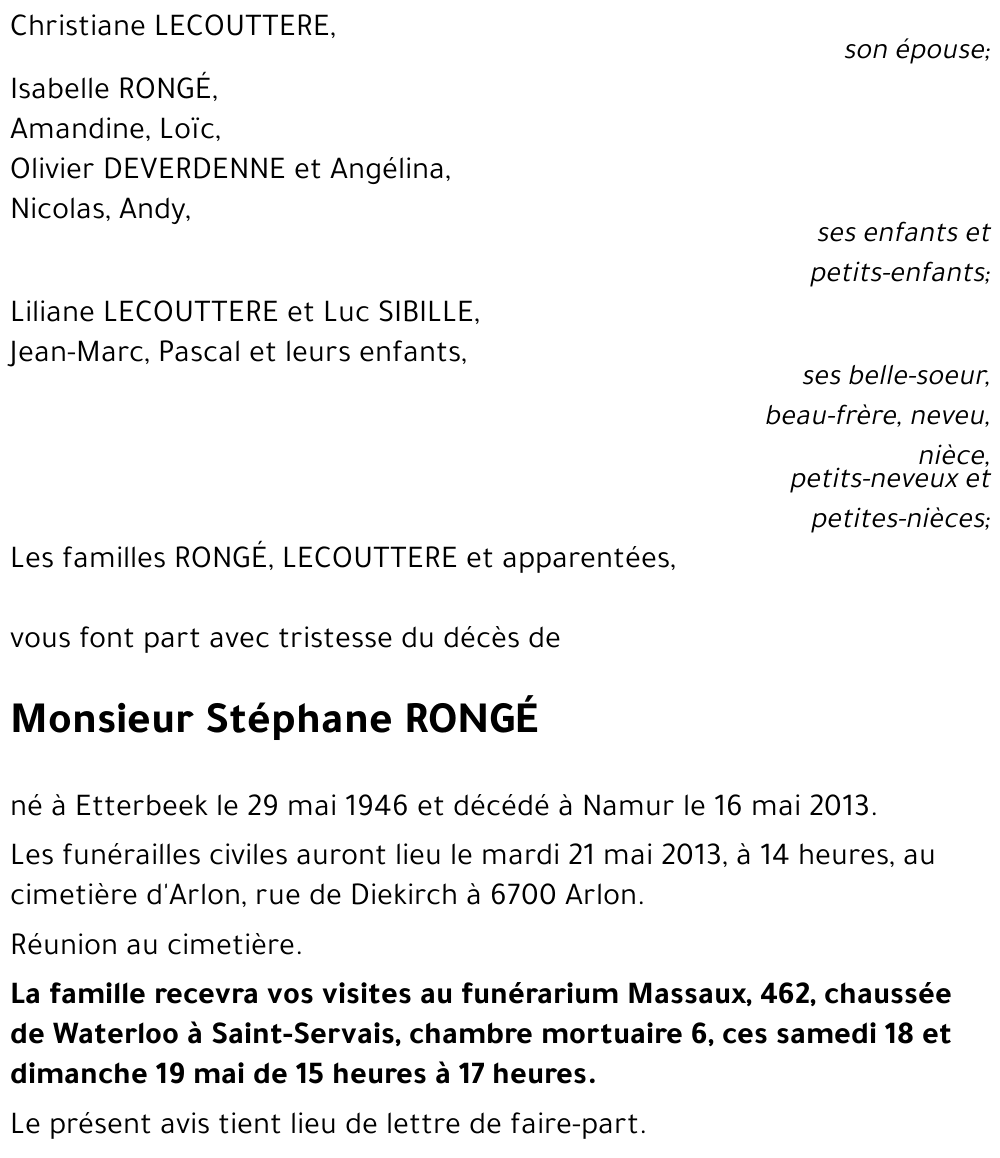 Stéphane RONGÉ