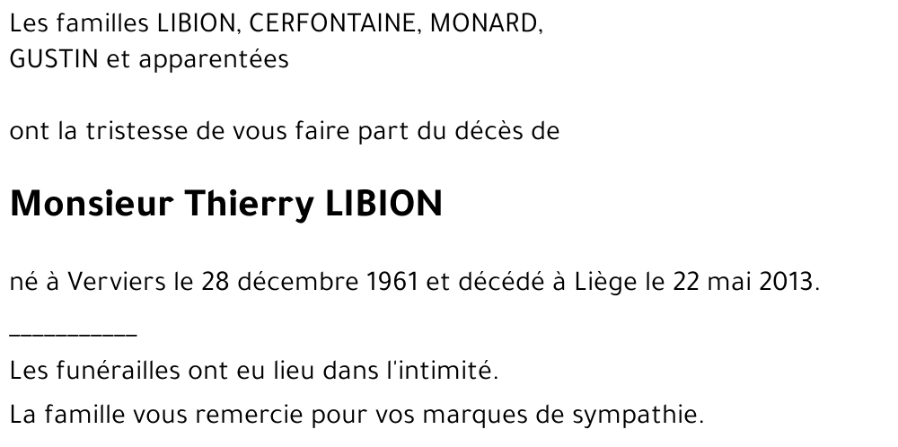 Thierry LIBION
