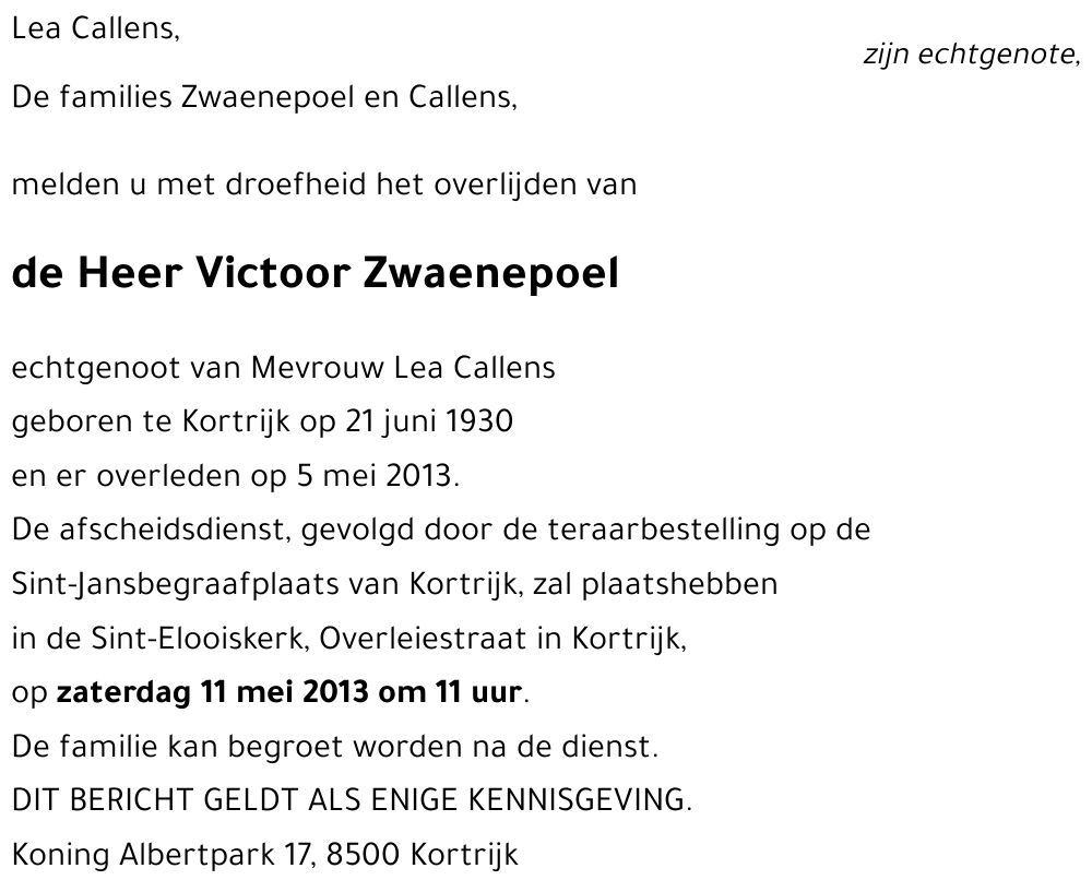 Victoor Zwaenepoel