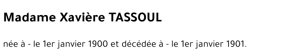 Xavière TASSOUL
