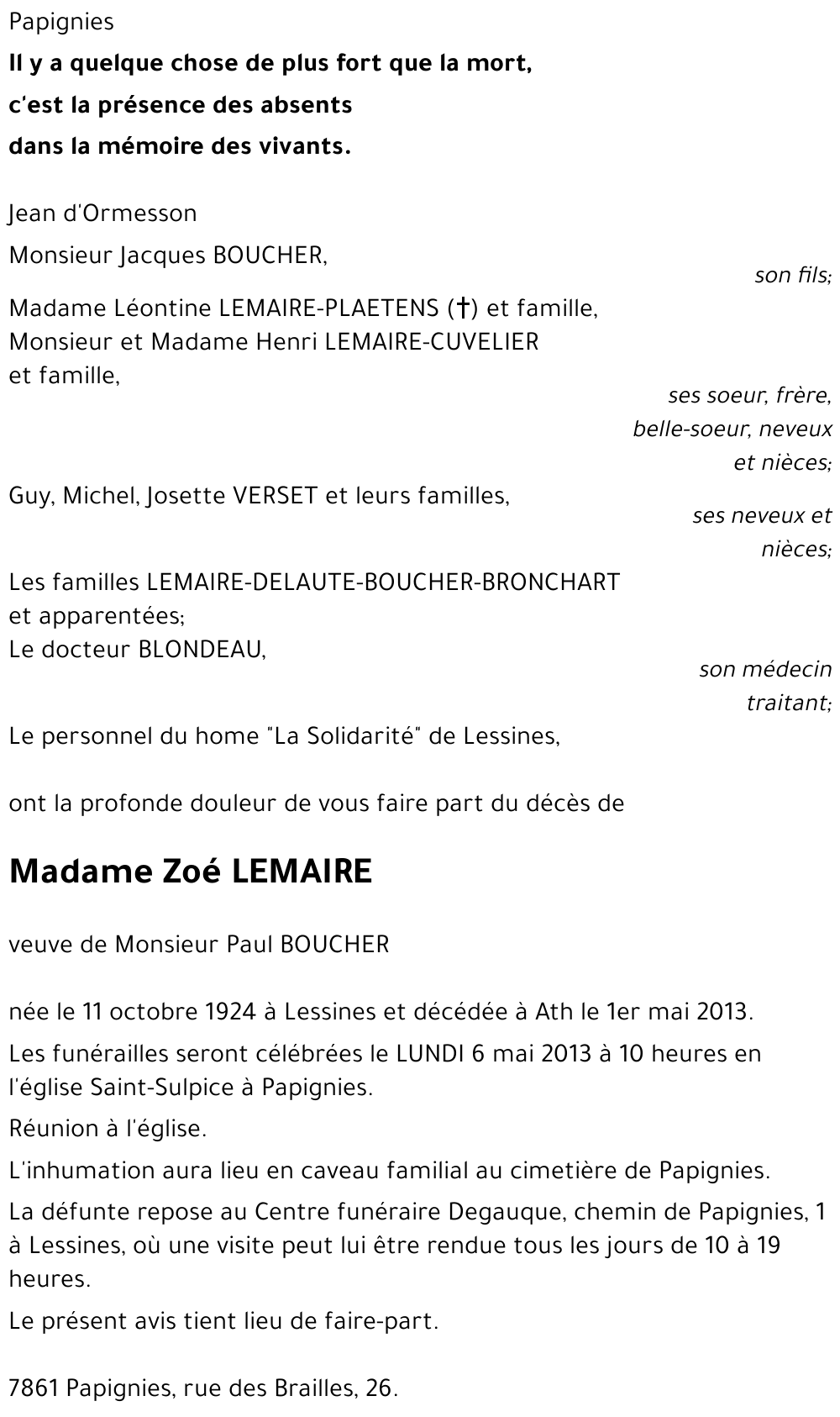 Zoé LEMAIRE