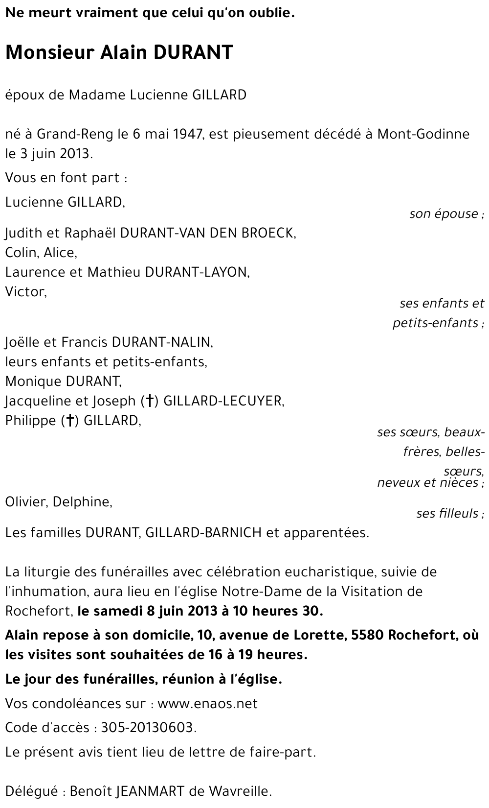 Alain DURANT