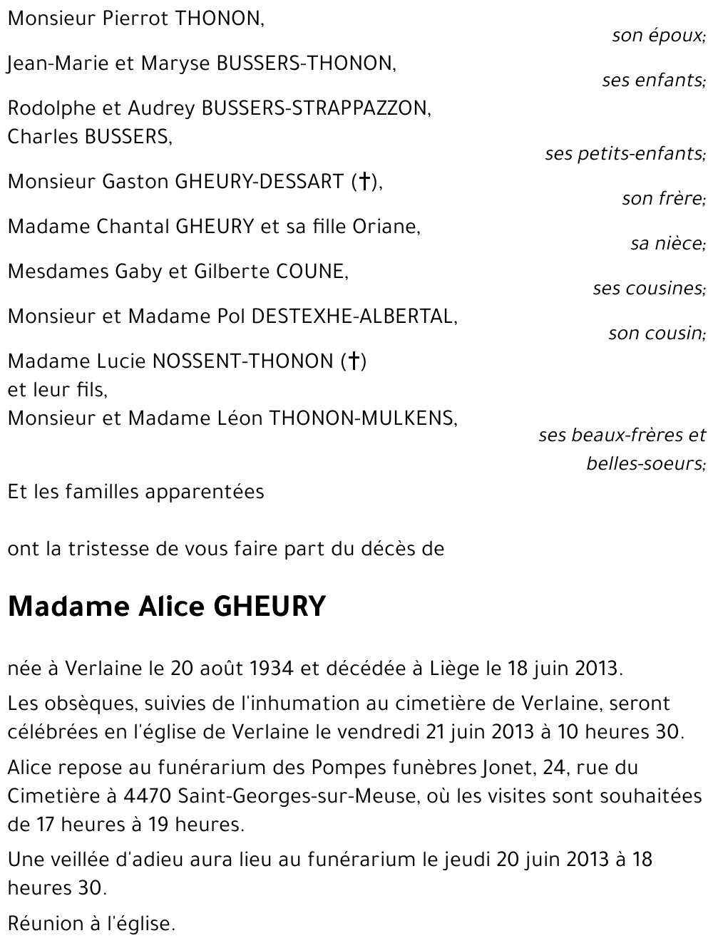 Alice GHEURY