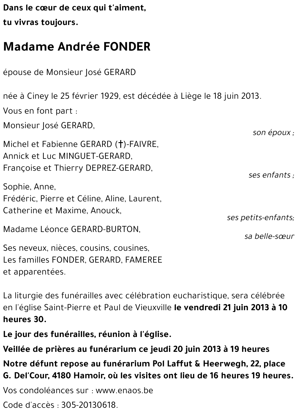 Andrée FONDER
