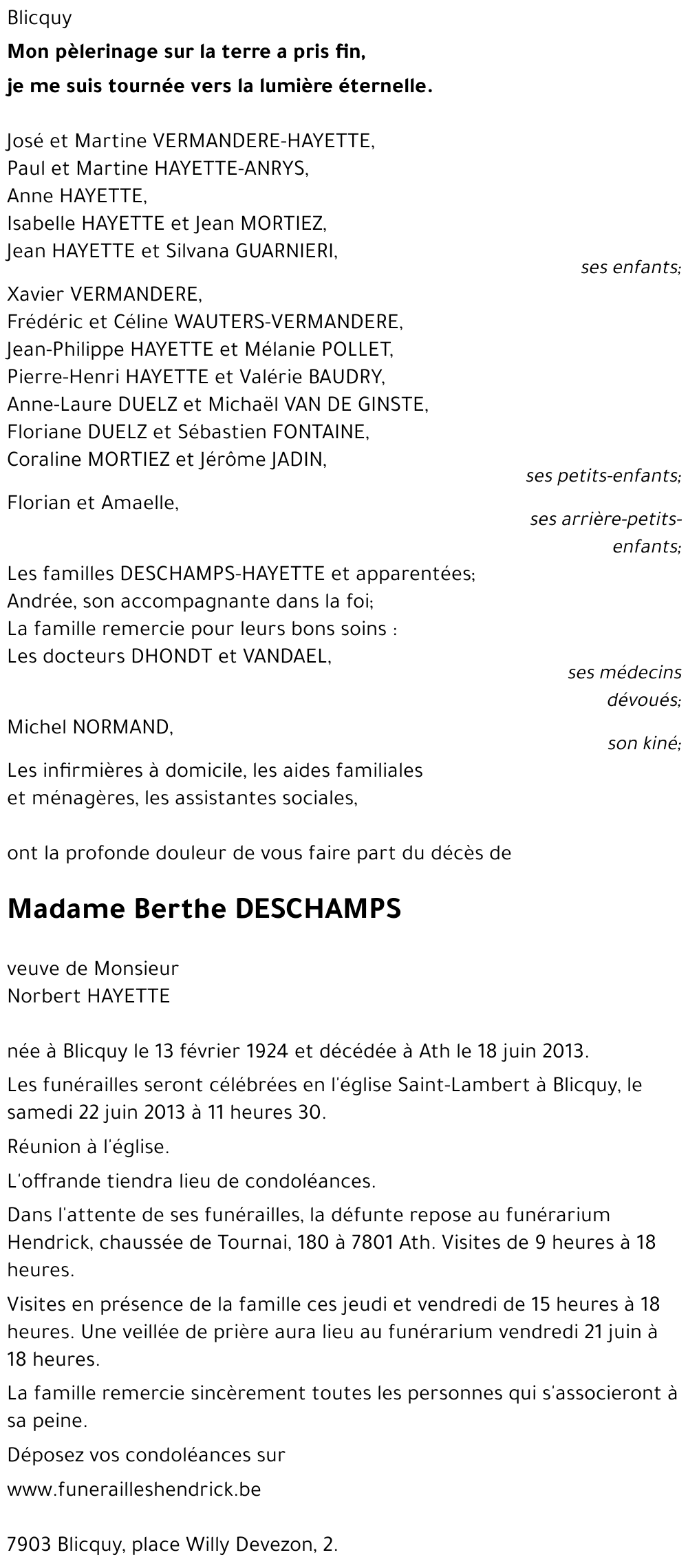 Berthe DESCHAMPS