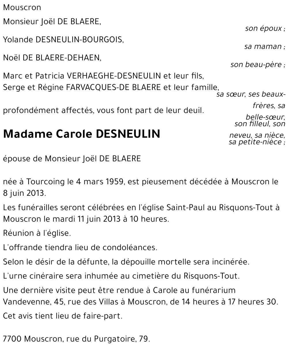 Carole DESNEULIN