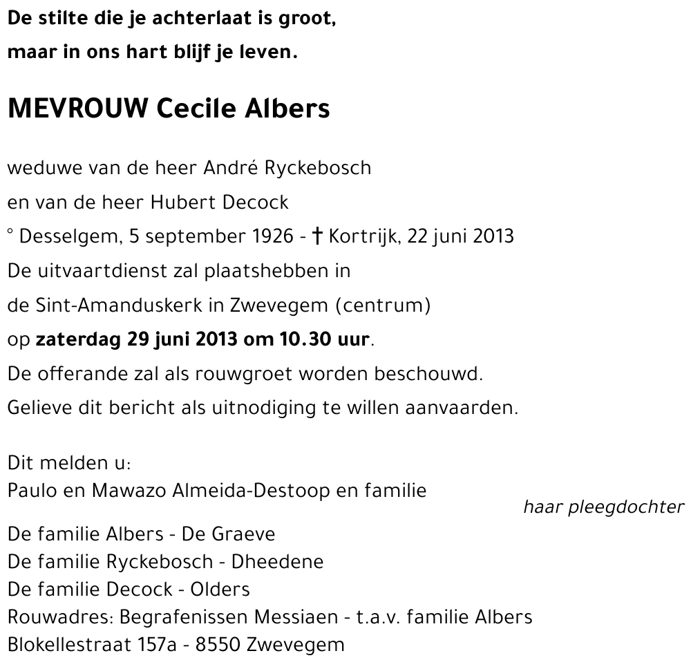 Cecile Albers