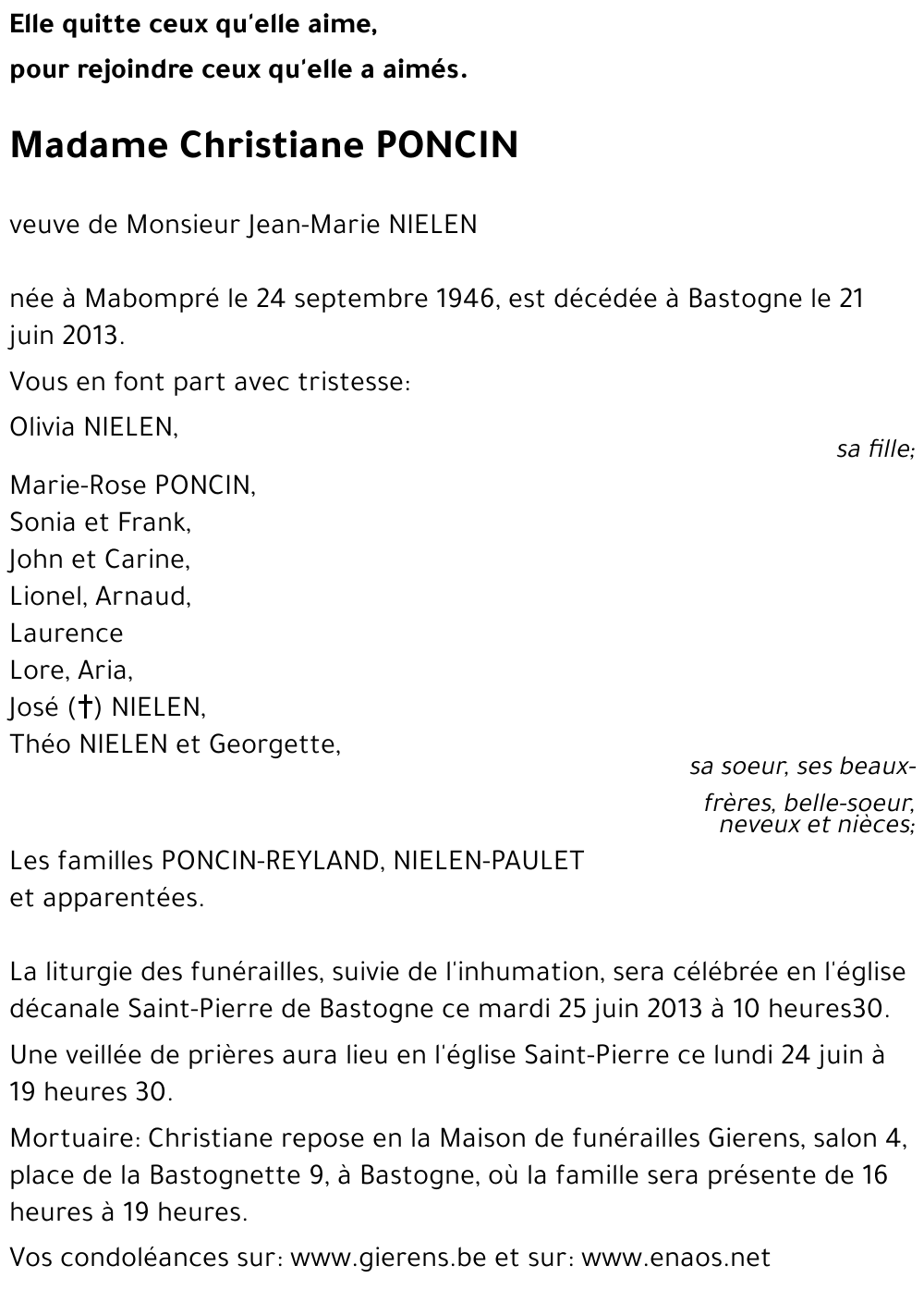 Christiane PONCIN
