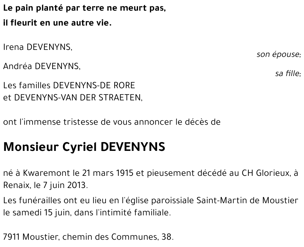 Cyriel DEVENYNS