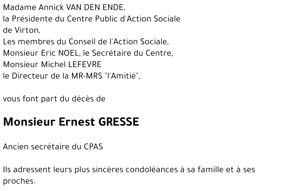 Ernest GRESSE