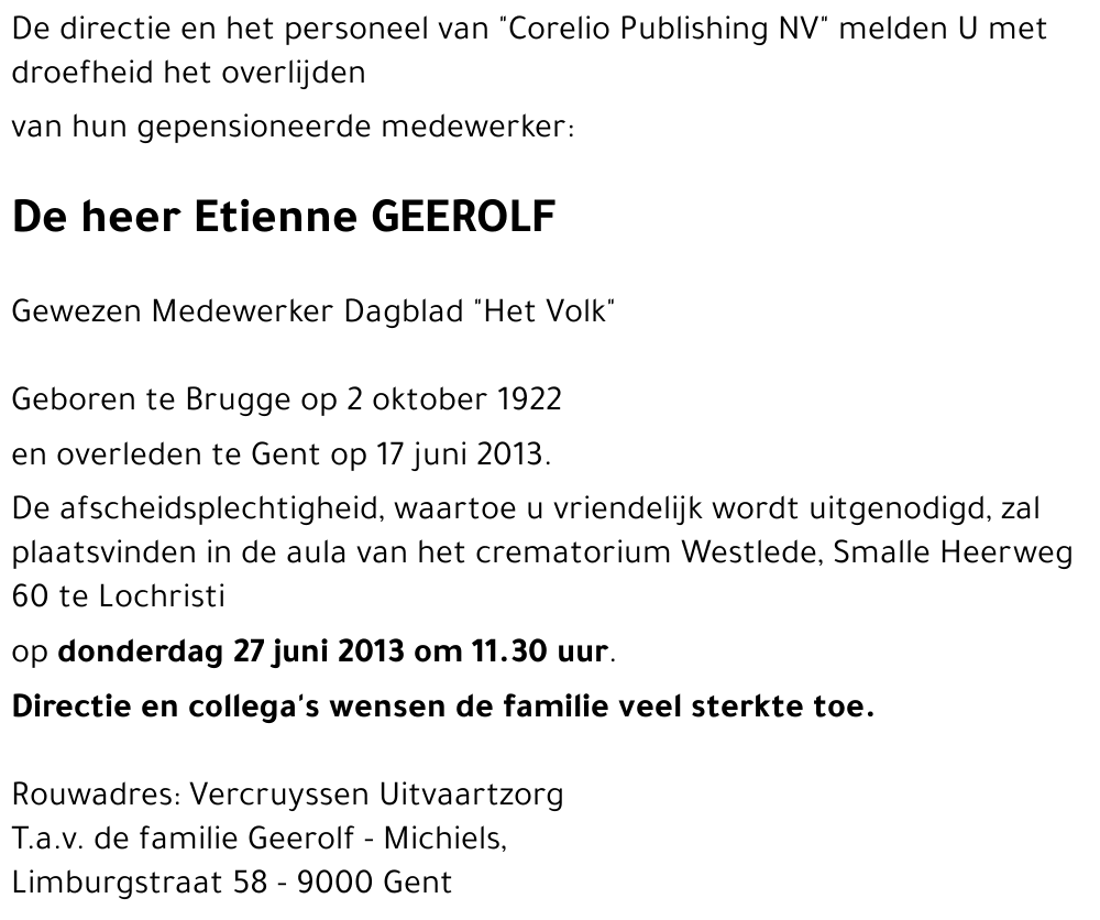 Etienne GEEROLF