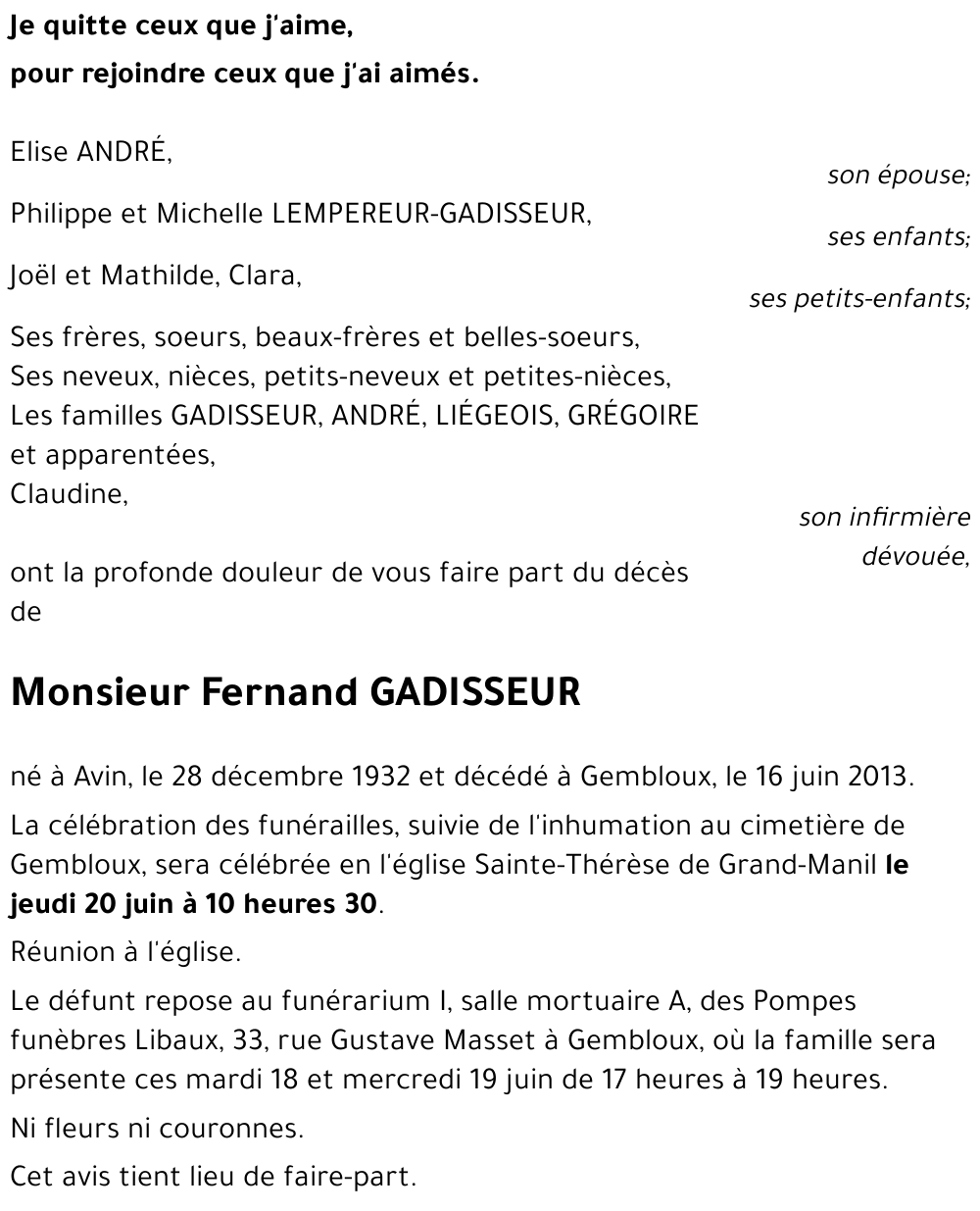 Fernand GADISSEUR