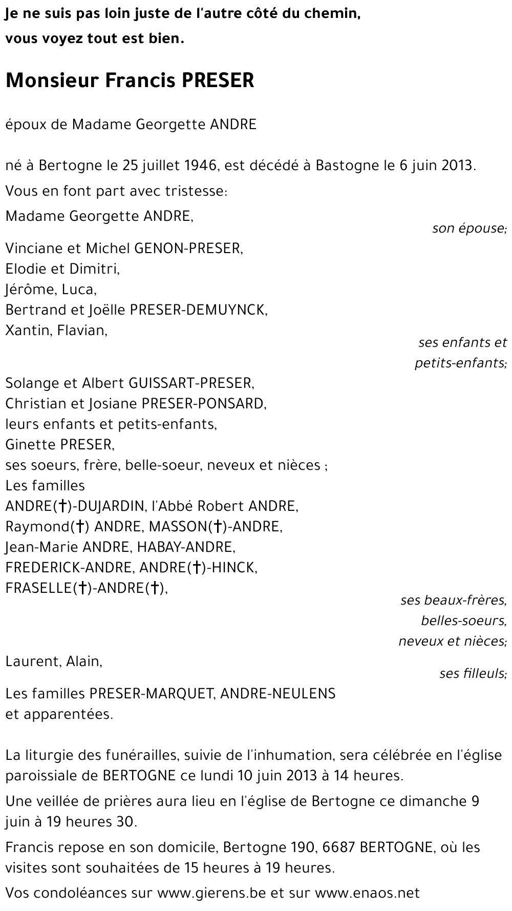 Francis PRESER