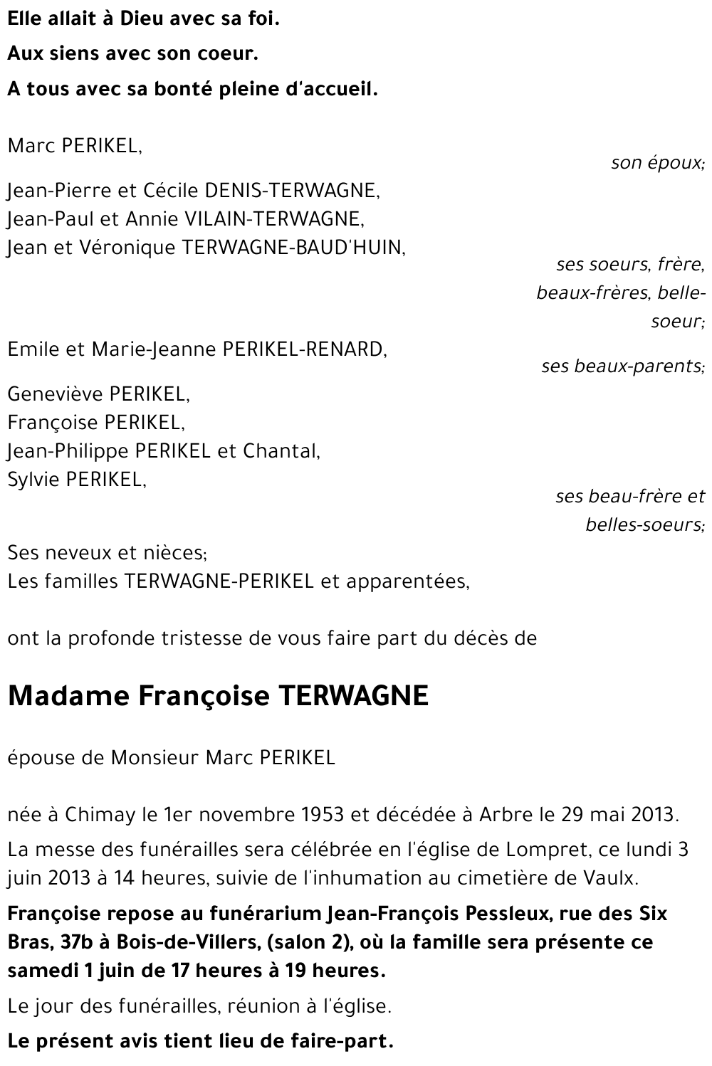 Françoise TERWAGNE