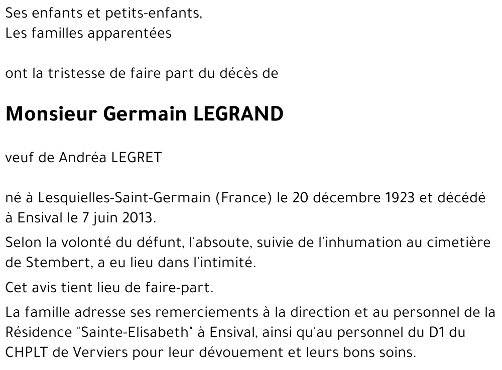 Germain LEGRAND