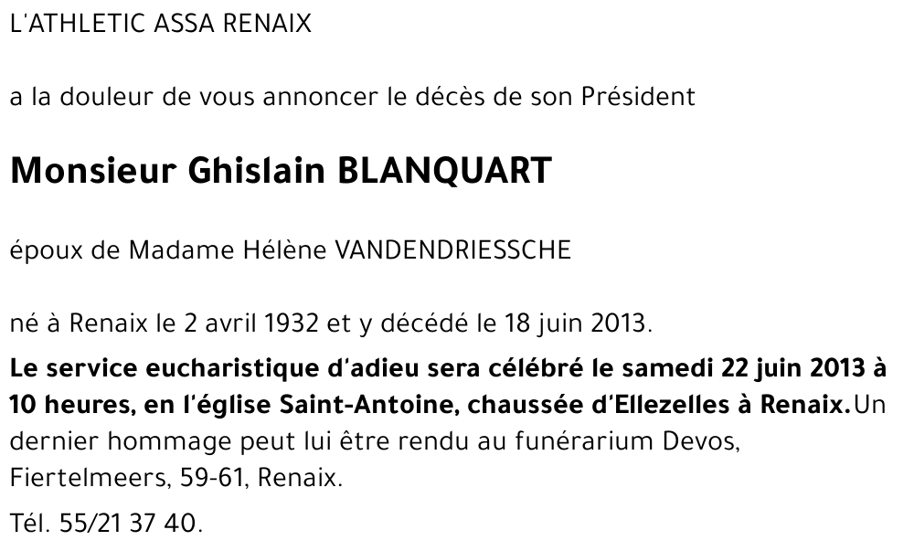 Ghislain BLANQUART