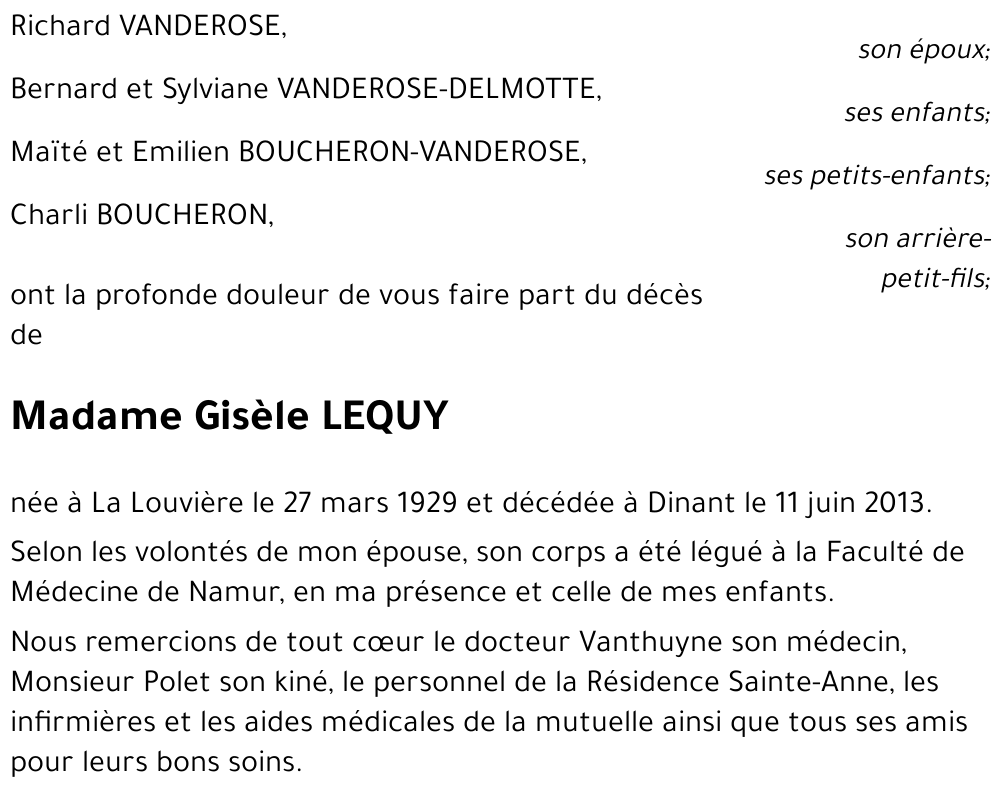 Gisèle LEQUY