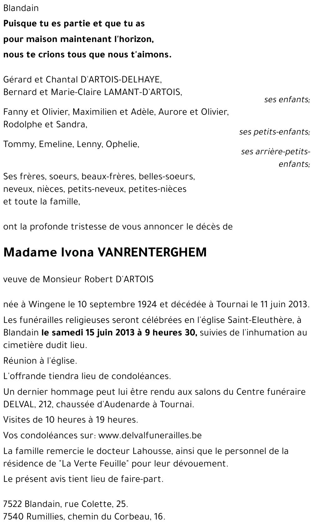 Ivona VANRENTERGHEM