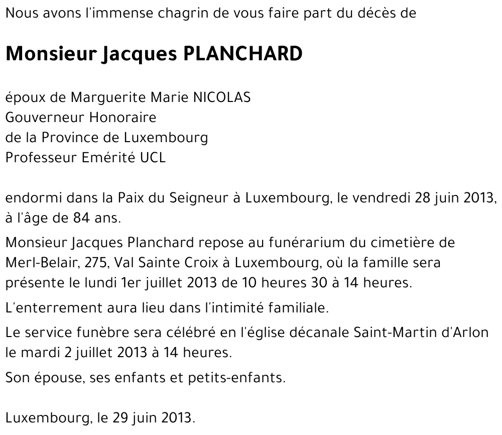 Jacques PLANCHARD