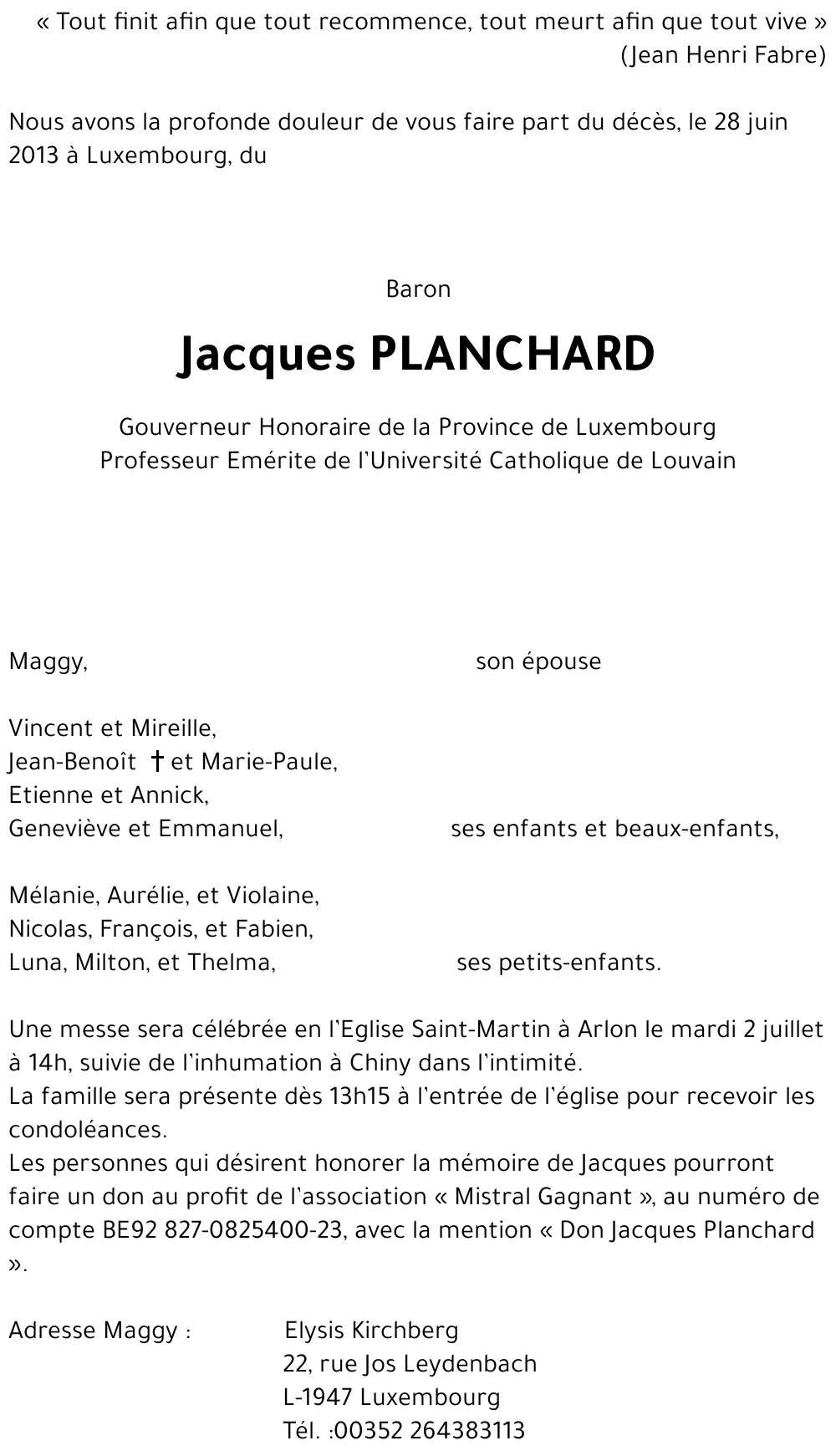 Jacques PLANCHARD