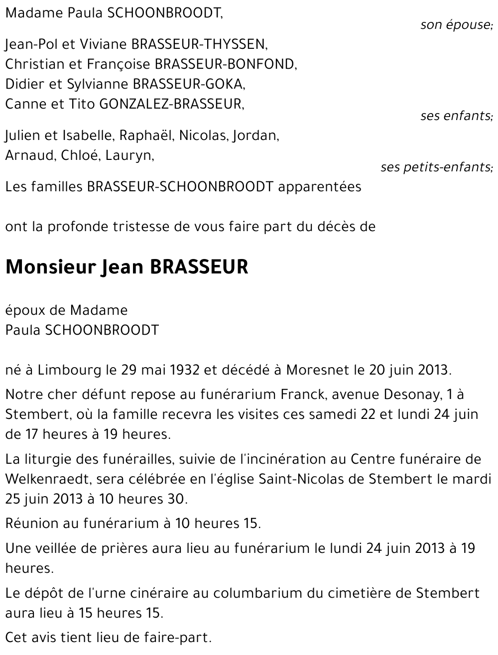 Jean BRASSEUR