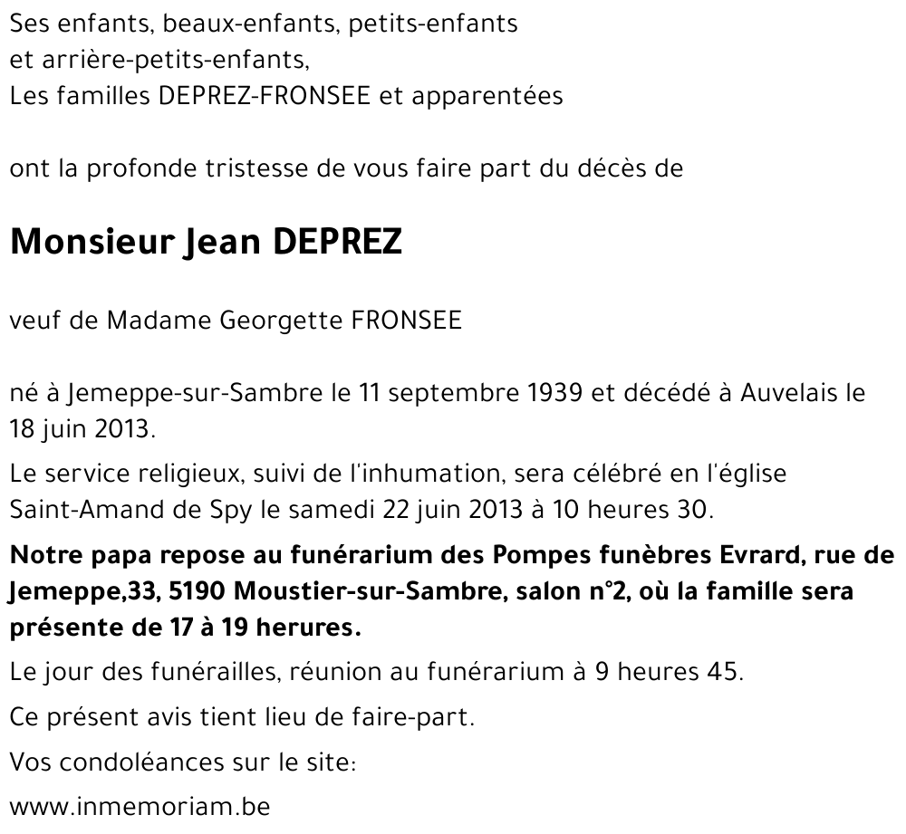 Jean DEPREZ