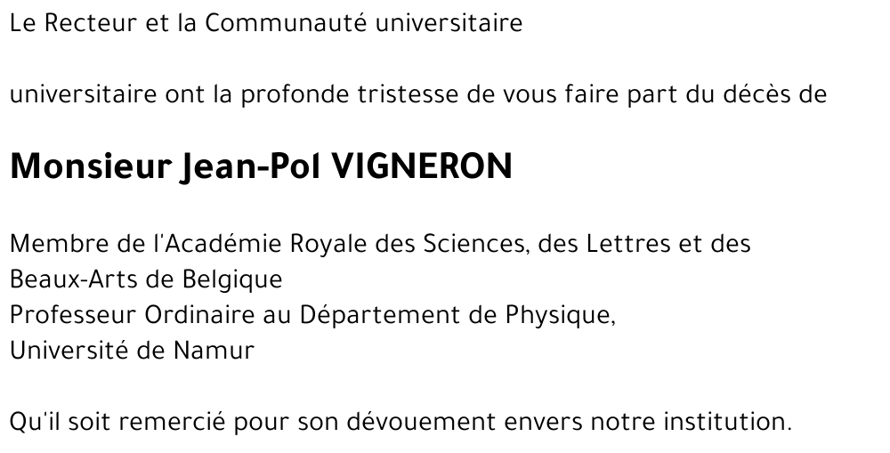 Jean-Pol VIGNERON