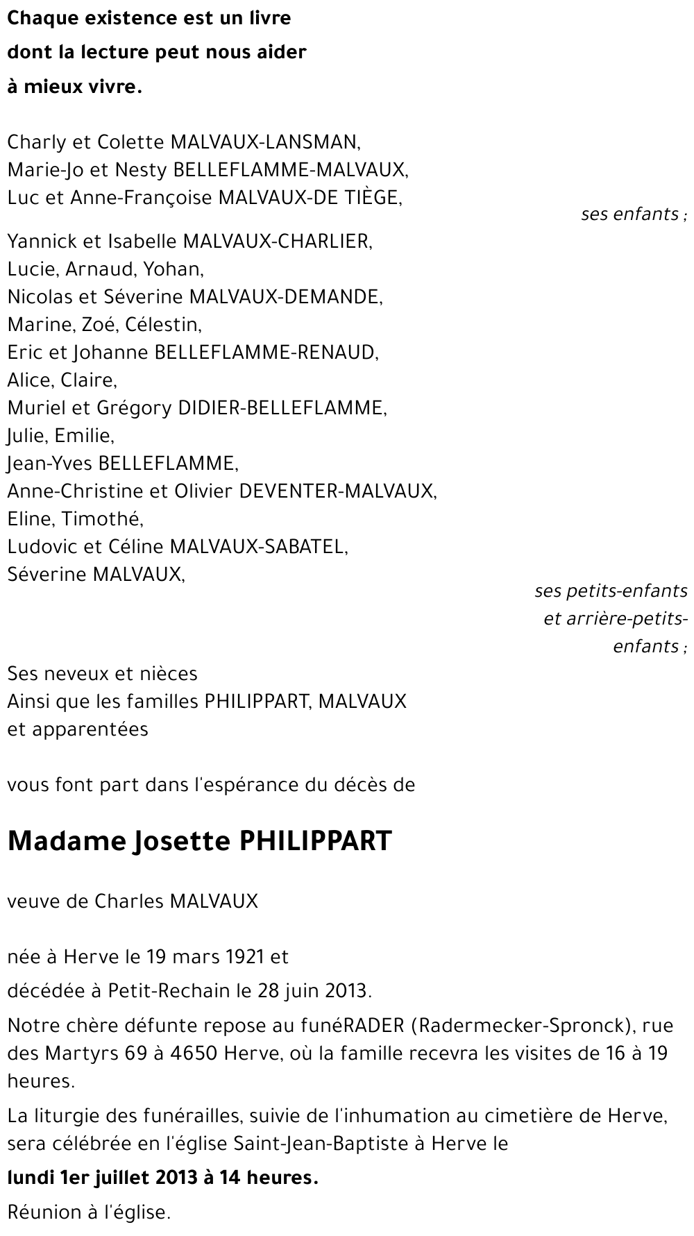Josette PHILIPPART