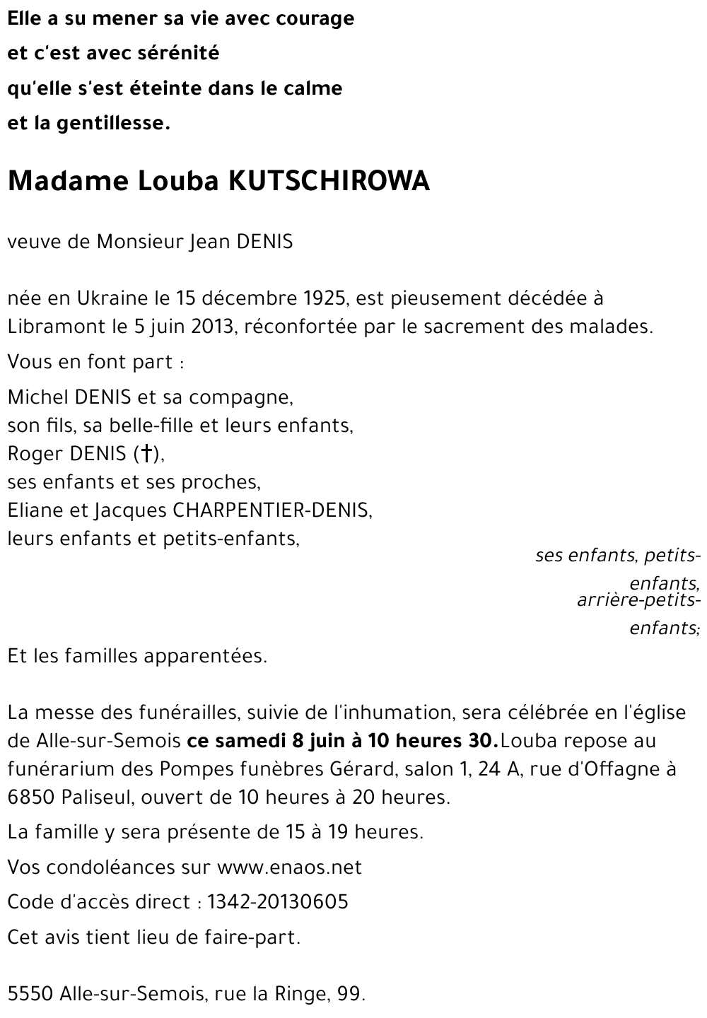 Louba KUTSCHIROWA